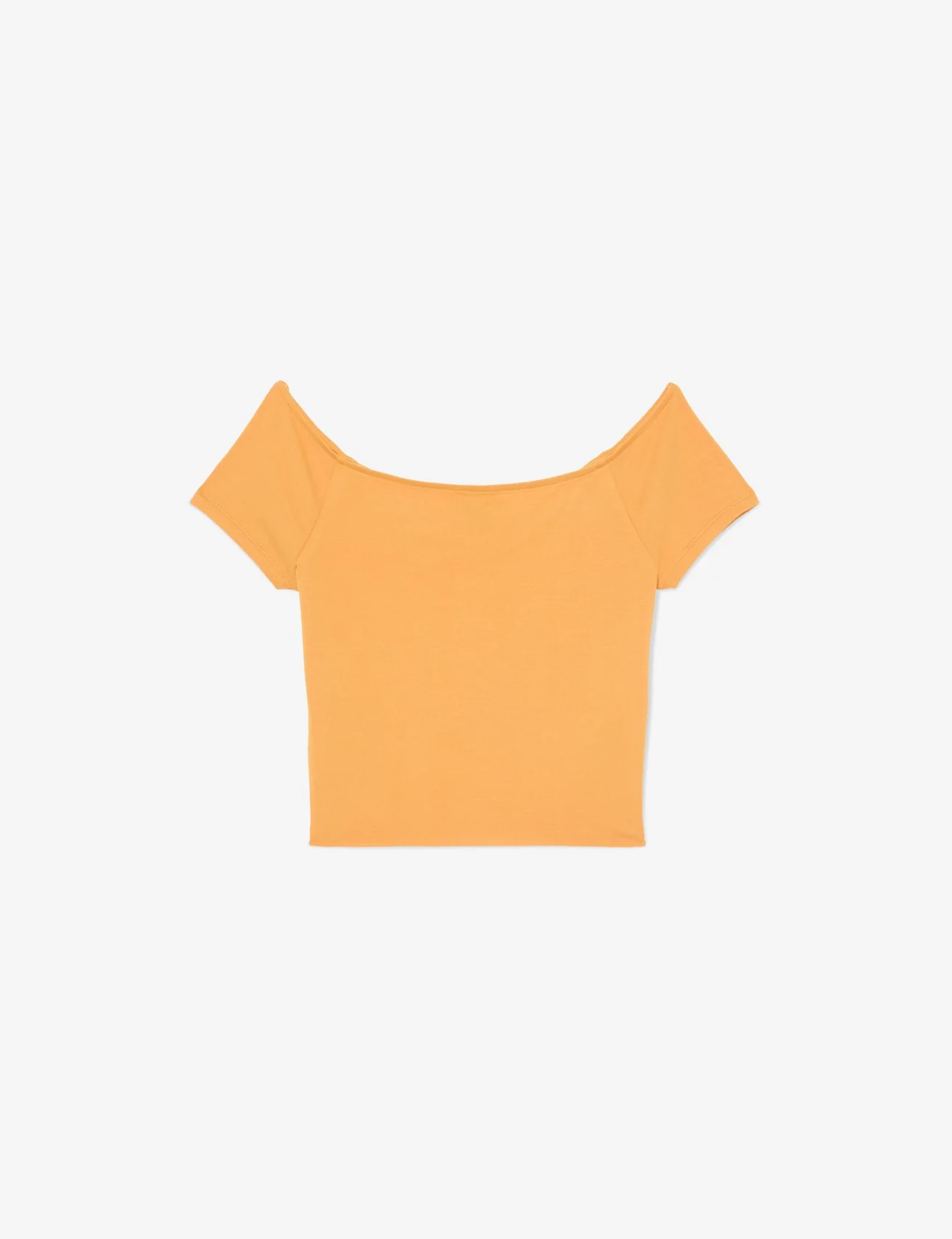 T-shirt col bardot orange foncé
