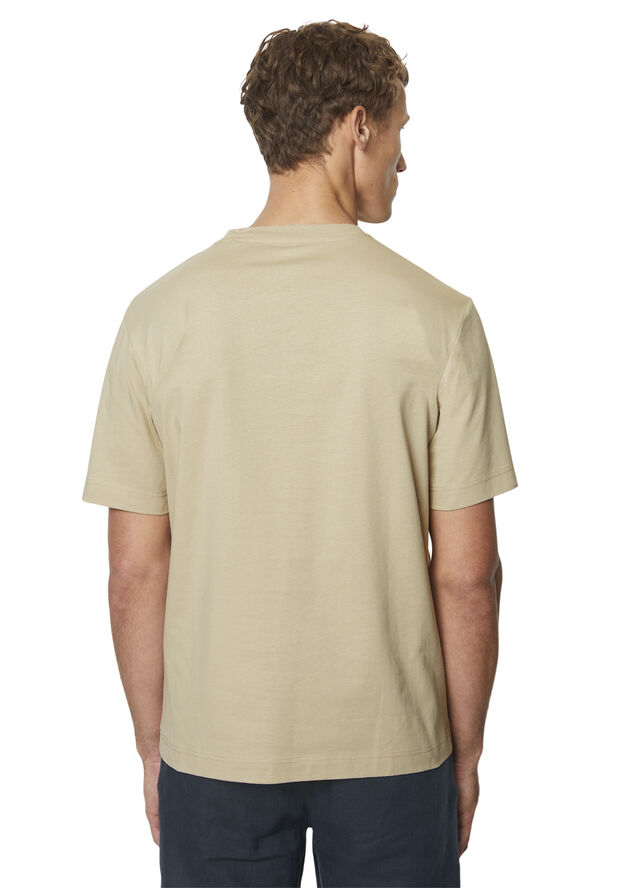 Marc O’Polo T-shirt, short sleeve, seasonal log Pure cashmere