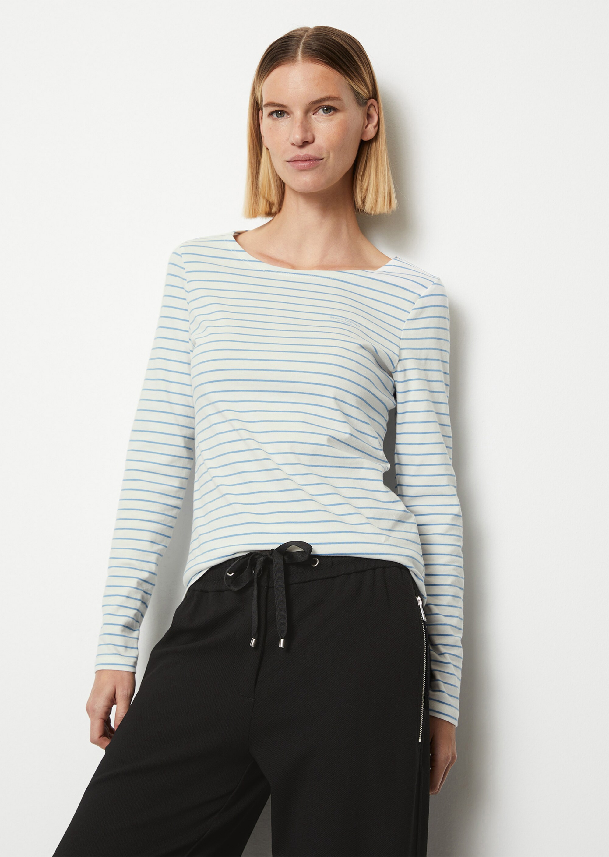 Ringel-Longsleeve regularaus feinem Organic Cotton