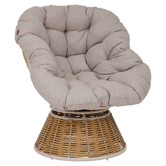 Fauteuil de jardin rotatif NYMELY Beige