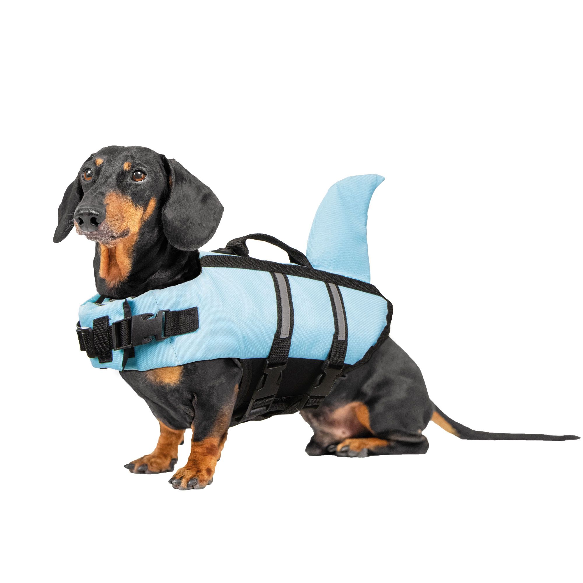 Hunde Schwimmweste SHARKY - mit Haiflosse
