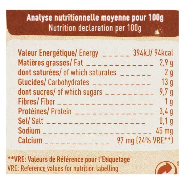 Sobremesas Lácteas Babybio em Sachê Creme Semolina Cacau +8m Orgânico 4 x 85g