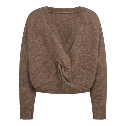 Co'Couture CozyCC Twist Back Striktrøje, Walnut, L