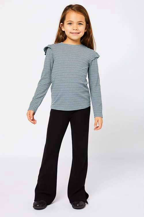 legging enfant patte déléphant côte noir