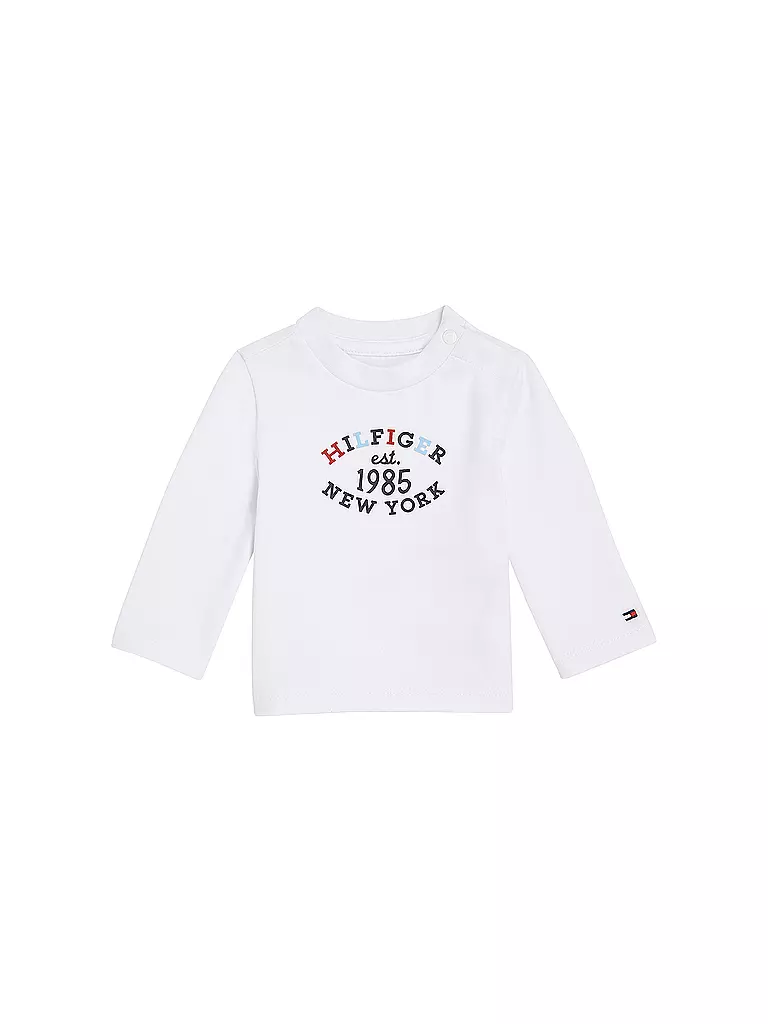 TOMMY HILFIGER Baby Langarmshirt weiss