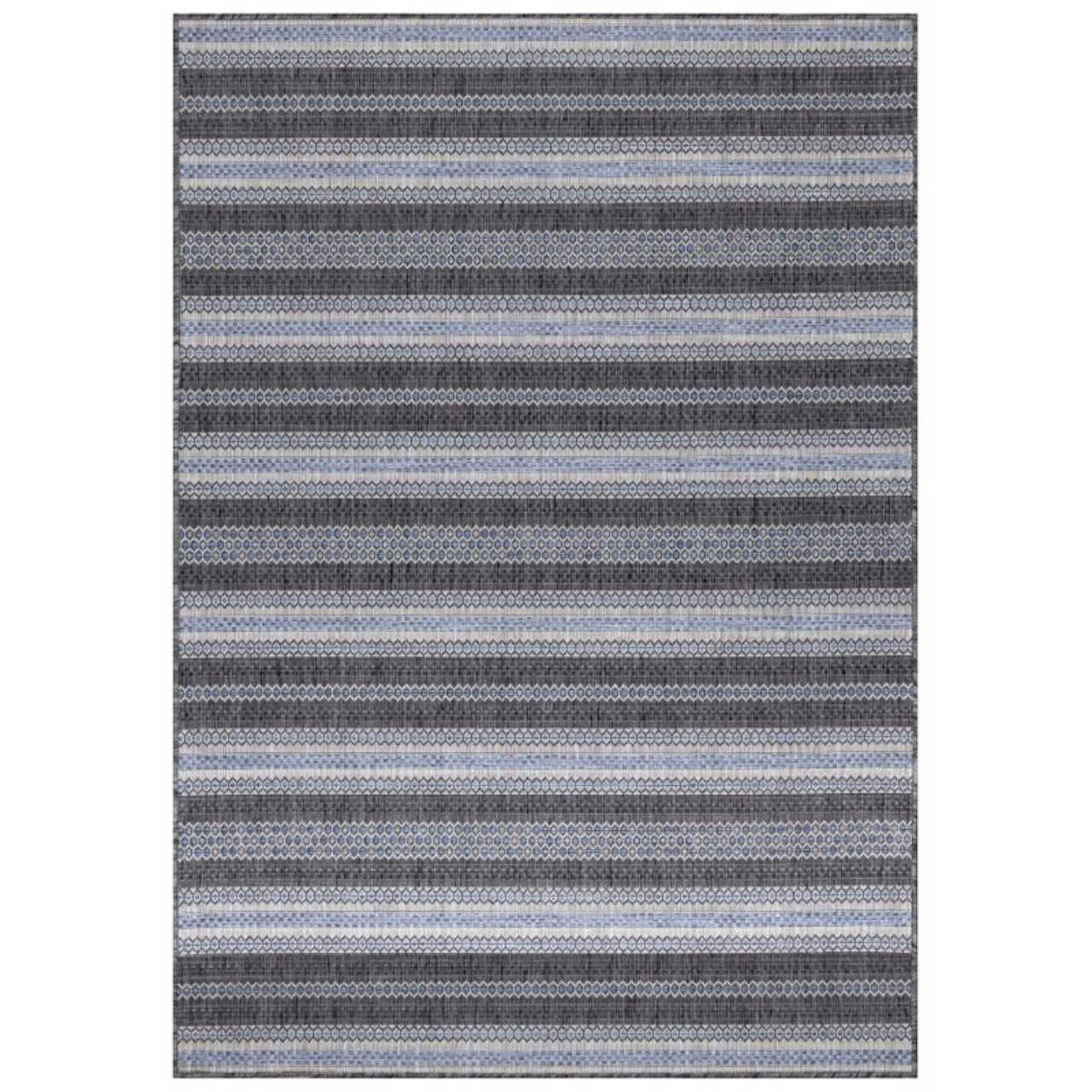 In Outdoor Teppich Beige, Vintage Design, Flachgewebe, Wetterfest
