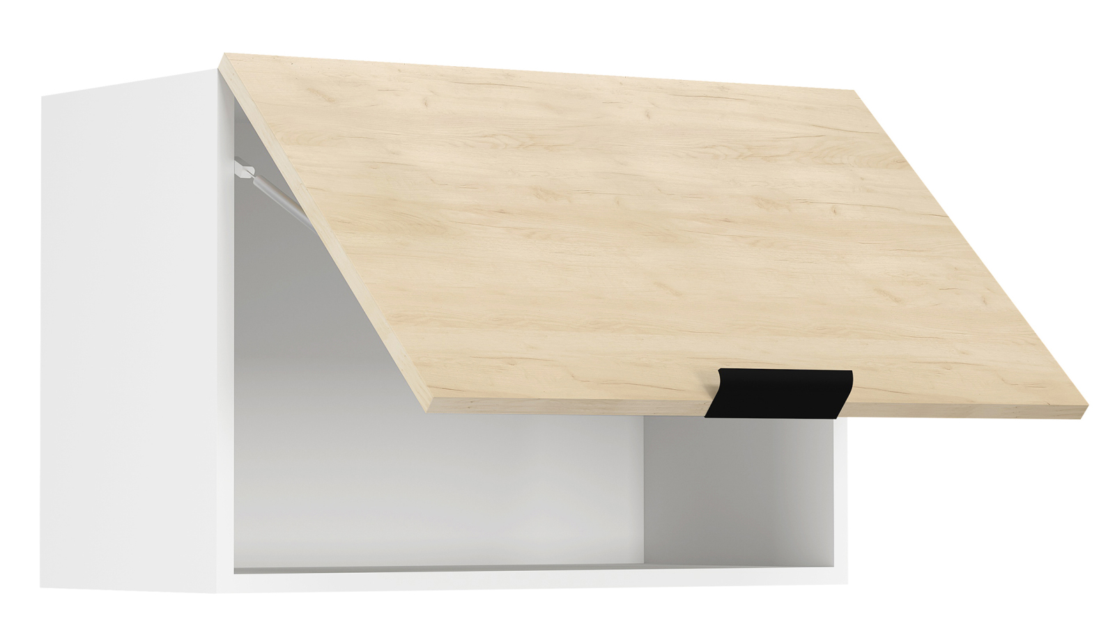 Hängeschrank FASOLA - weiß - Honig Eiche - mit Klappe - 60 cm