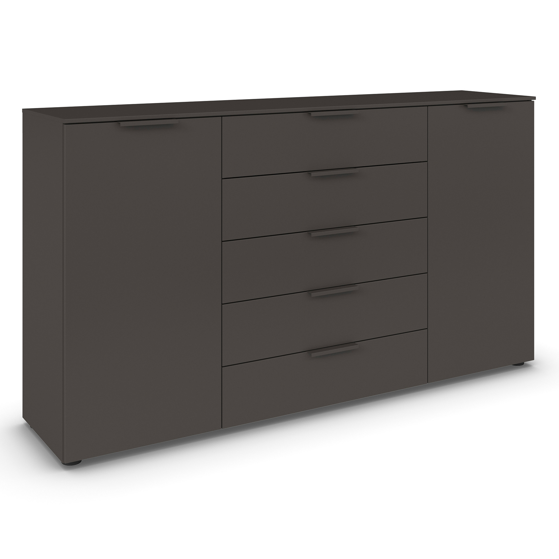 Kommode - graphit - Graphitgriffe - 180 cm