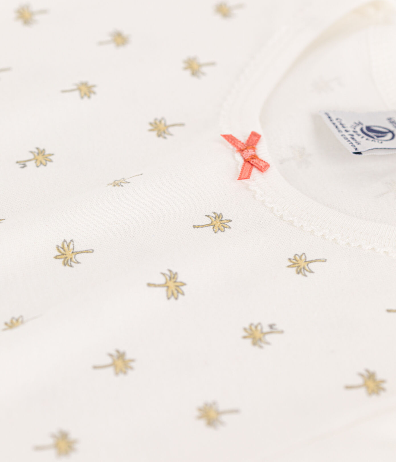 Chemise de nuit palmiers en coton petite fille
