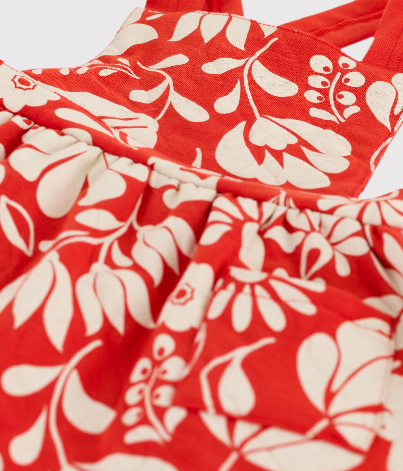 Robe sans manche bébé imprimée en tubique matelassé