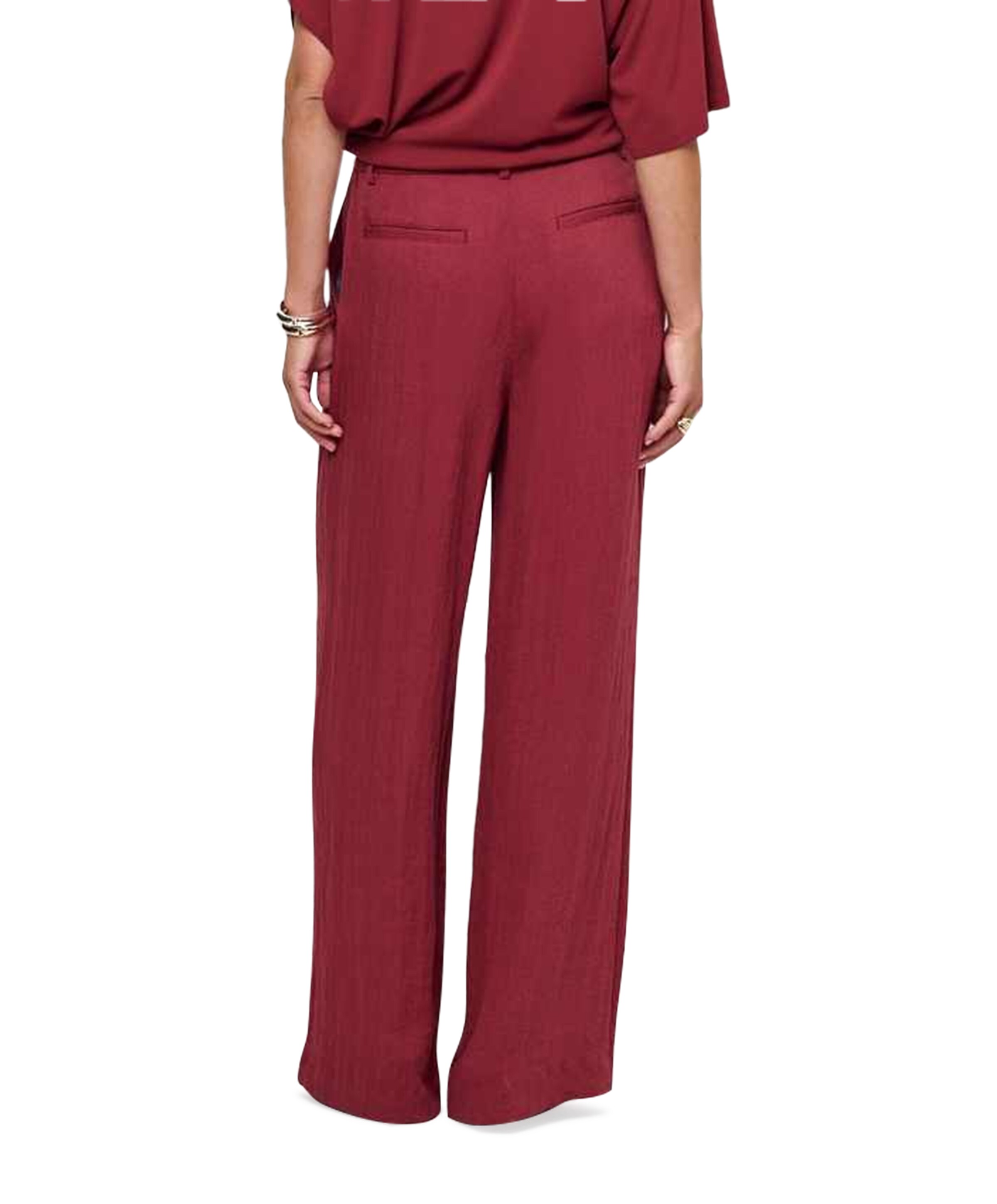 Dante6 Kenila wide leg dames pantalon bordeaux