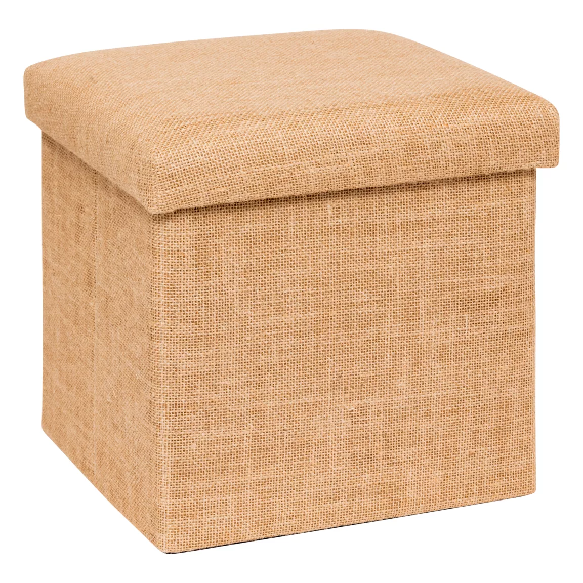 Pouf pliant en toile de Jute (31 x 31 x 31 cm) Smart Naturel