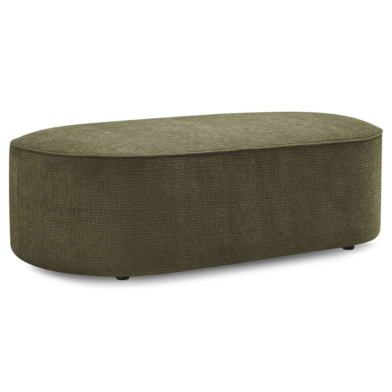 Bobochic Pouf pour canapé modulable Rousseau texturé vert - 140x70x45 cm