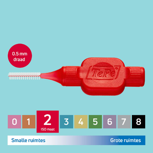 TePe Interdentale Rager Original Rood 0,5mm 6ST
