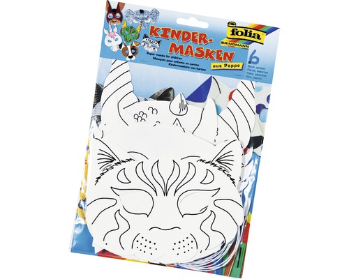 Creatieve set kindermaskers, 6 ontwerpen