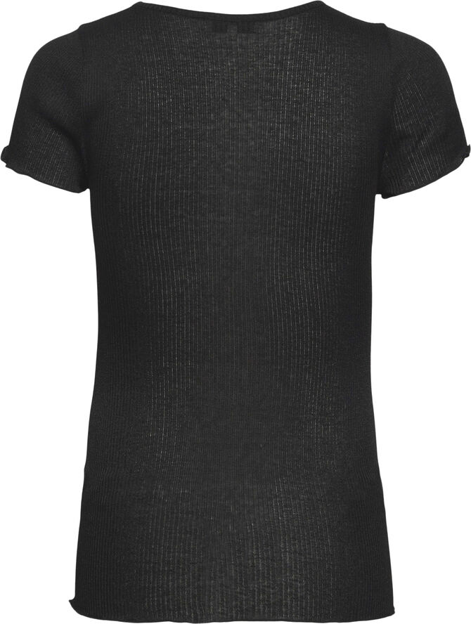 Rosemunde RWBliss SS top Black w. silver lurex