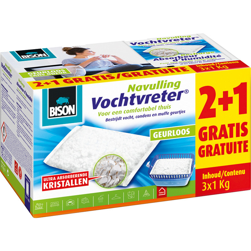 Bison vochtvreter navulzak neutraal 1kg