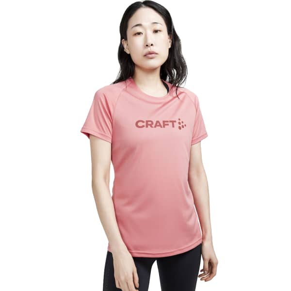T-shirt running CRAFT CORE ESSENCE LOGO TEE W CORAL