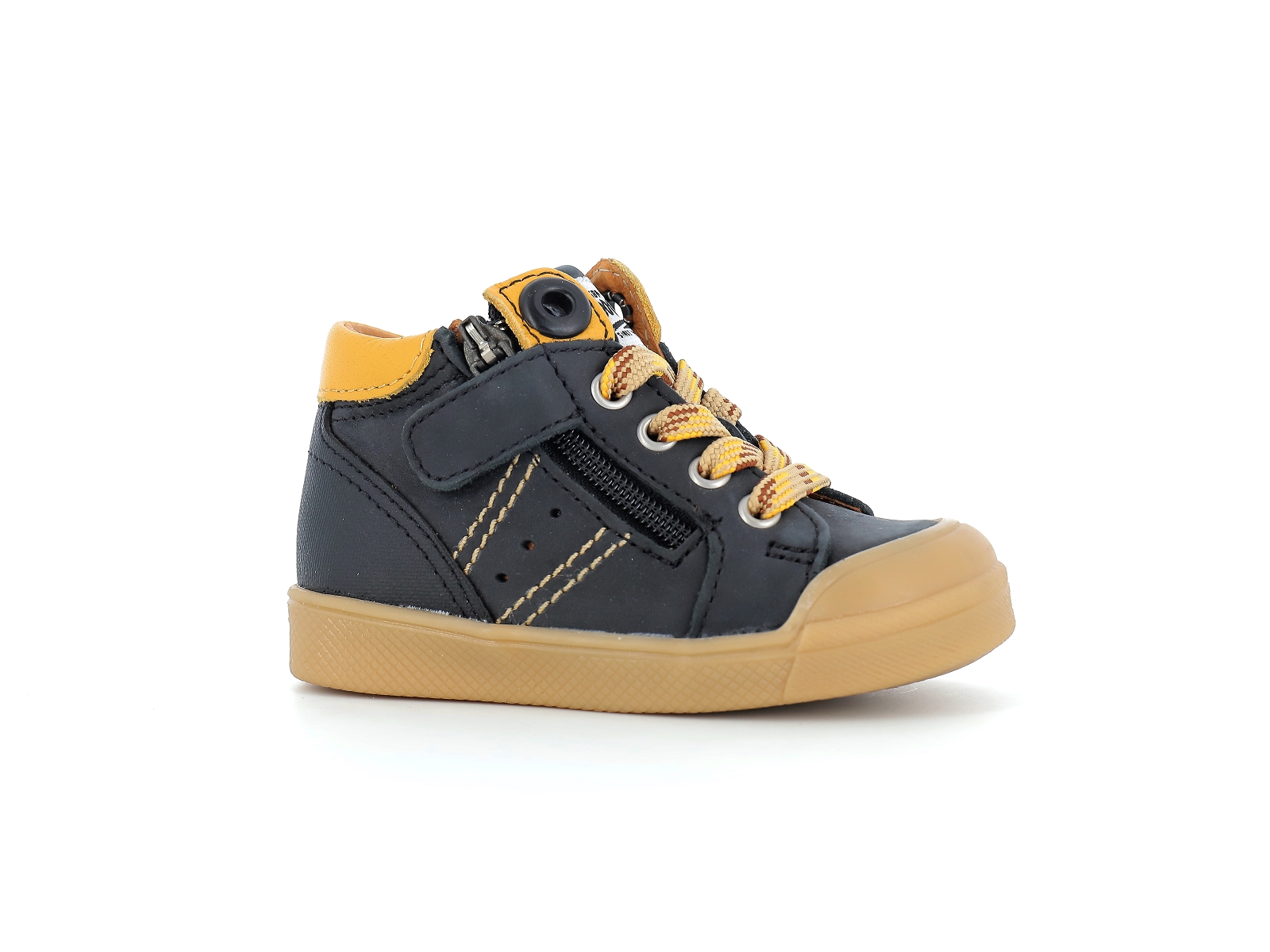 Gbb-ANATOLE AE257 NOIR Matières combinées Noir Jaune