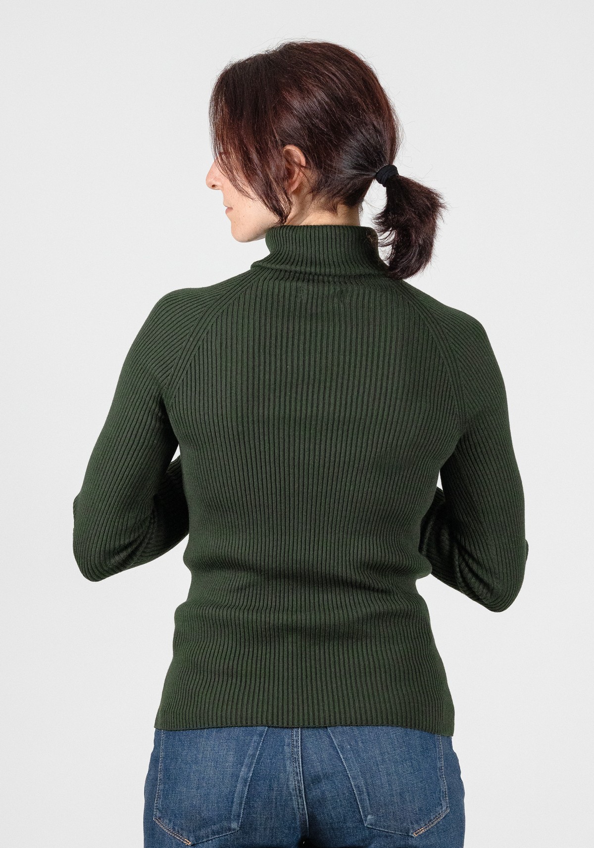 WE ARE ZRCL Rollkragen-Strickpullover Hanna Swiss Edition Dark Green