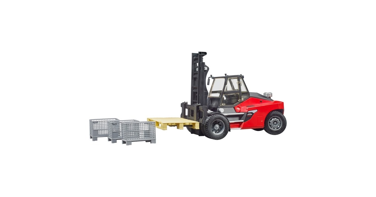 bruderLinde HT160S heftruck met pallet en 3 palletkooien  Modelvoertuig  (02513)