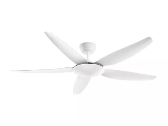 Ventilateur de Plafond avec Lumière Perenz 7200 B Blanc d. 142 cm, 5 Pales, 5 Vitesses, Moteur DC 50W, Silencieux