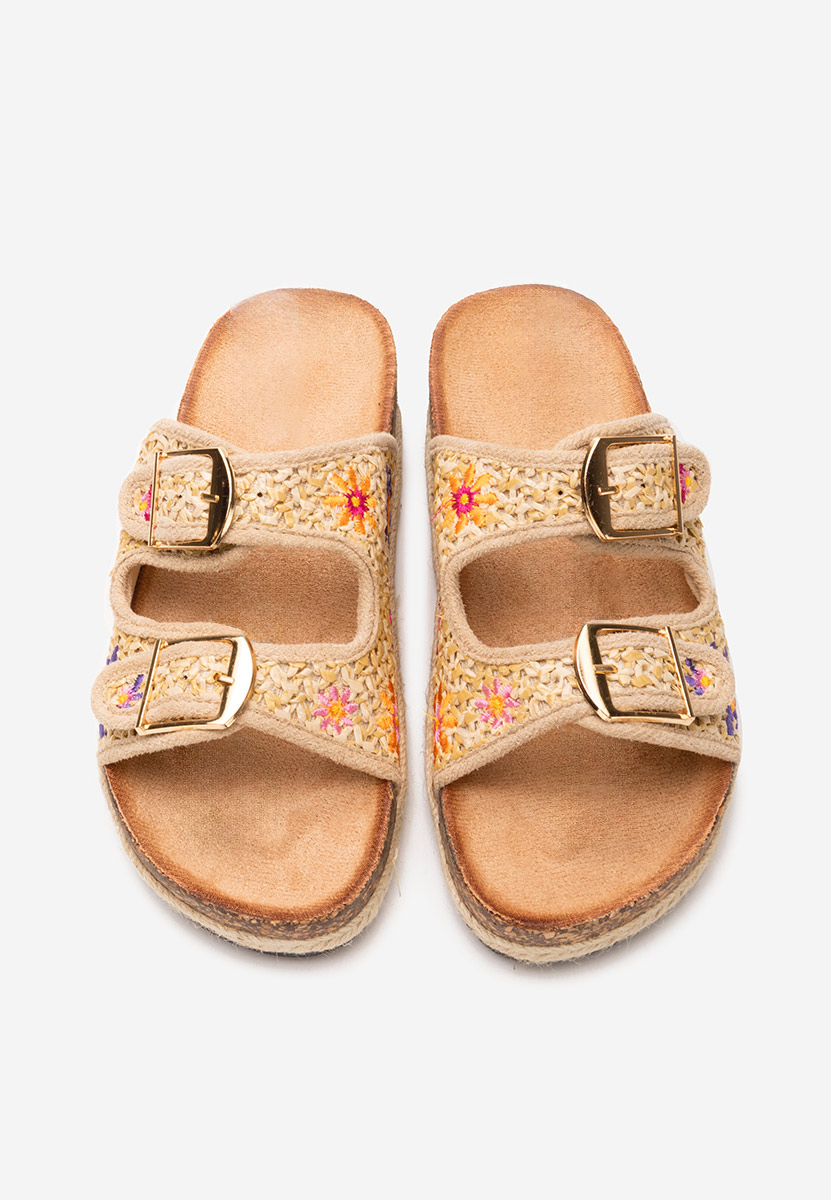 Mules à plateforme kaki JOELIA
