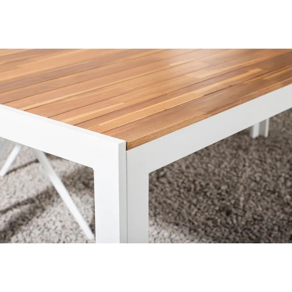 Tuintafel Acaciahout/Metaal - 200x100x76cm - Bois