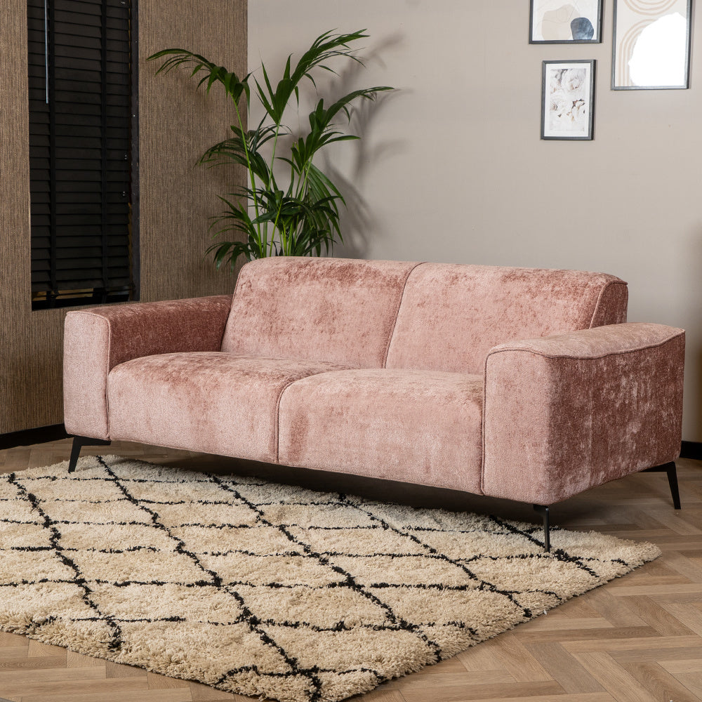 Bronx71 2,5-zits bank Vegas stof chenille roze