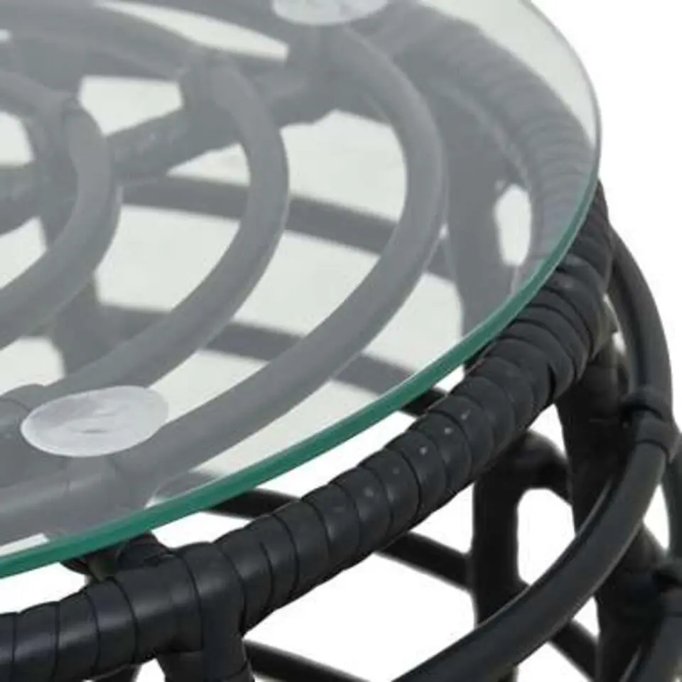 vidaXL - Bistroset - Zwart - Poly rattan