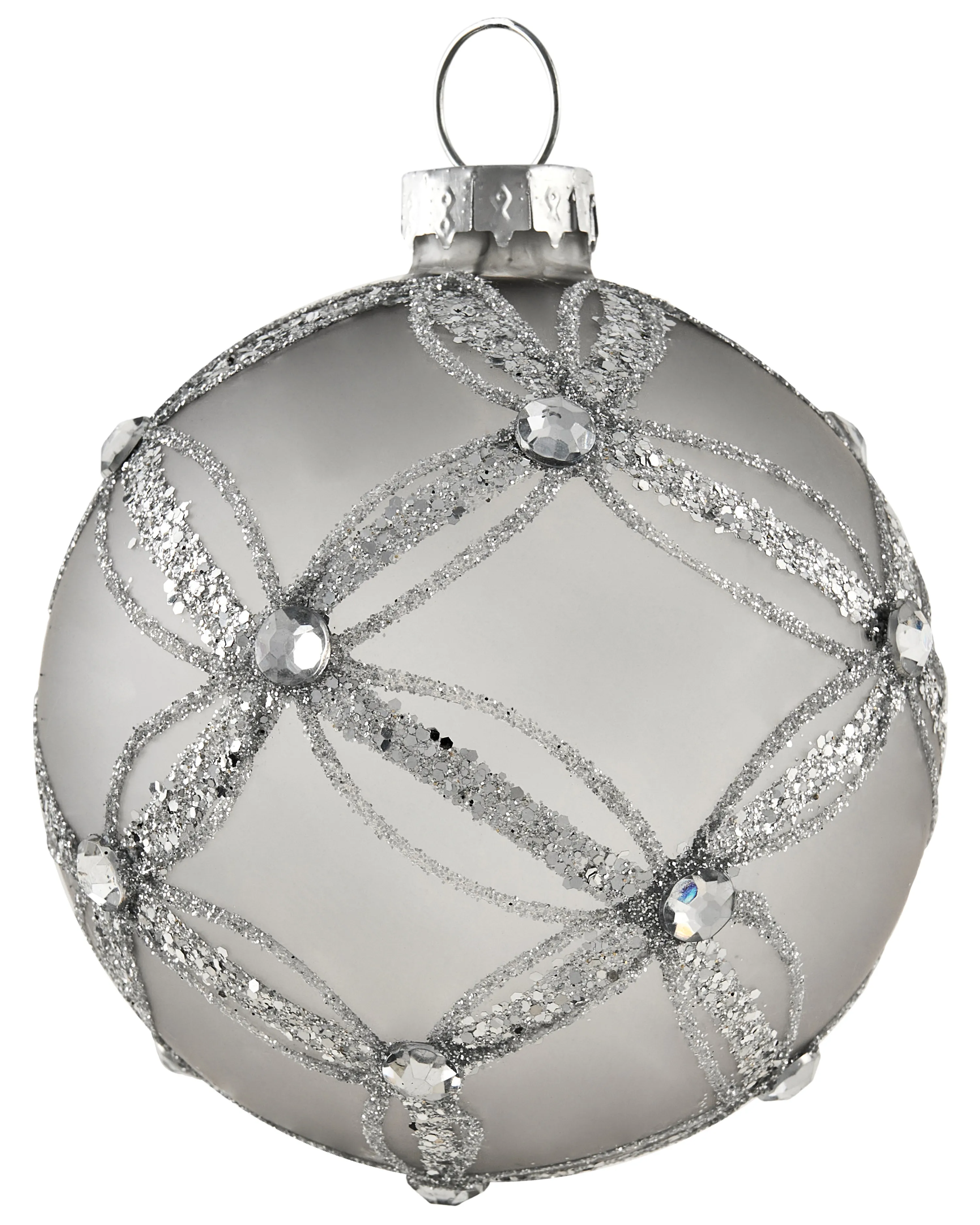 Set van 35 kerstballen FROSTFALL Glas Grijs