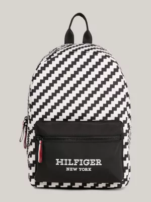 Mochila infantil Hilfiger Monotype com listras irregulares