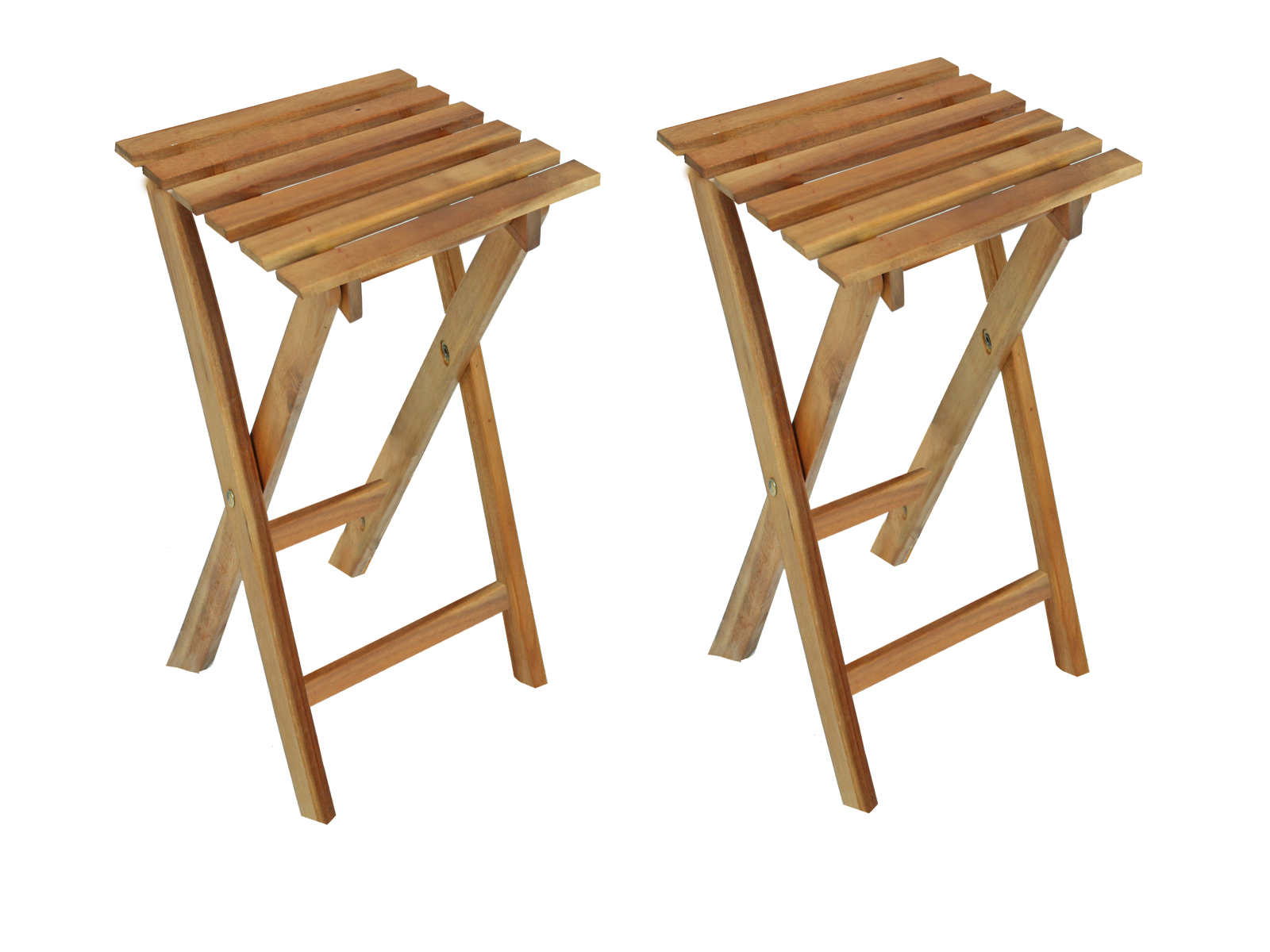 2er-Set Hocker YAKIMA - braun - Eukalyptus