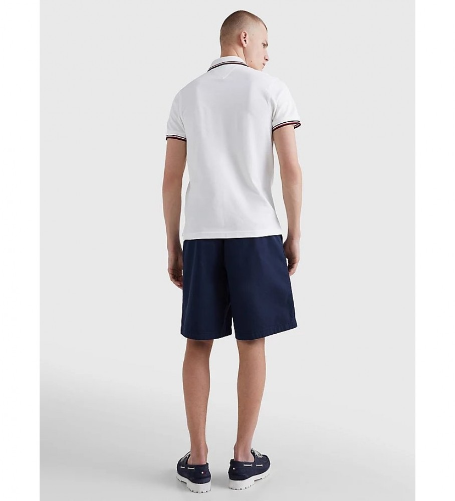Polo Tommy Hilfiger Core Tommy Tipped Slim branca