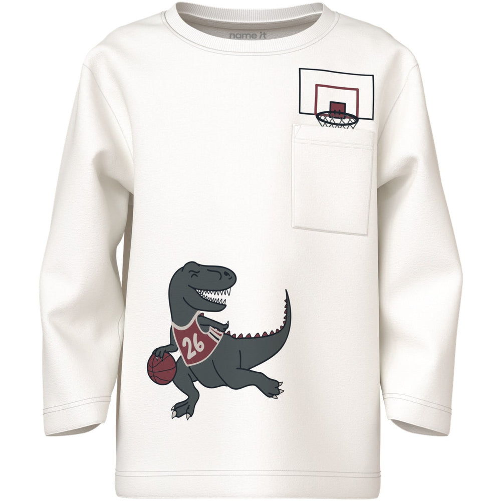 Køb Name It Cloud Dancer Dino Basket Nmmvilian Ls Nreg Top