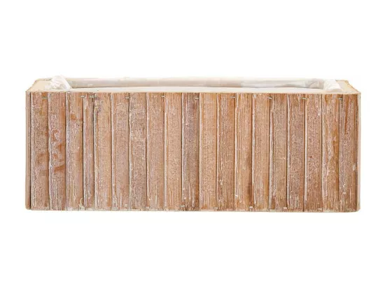 Panier rectangulaire en bois marron 30.5x14.5x11h