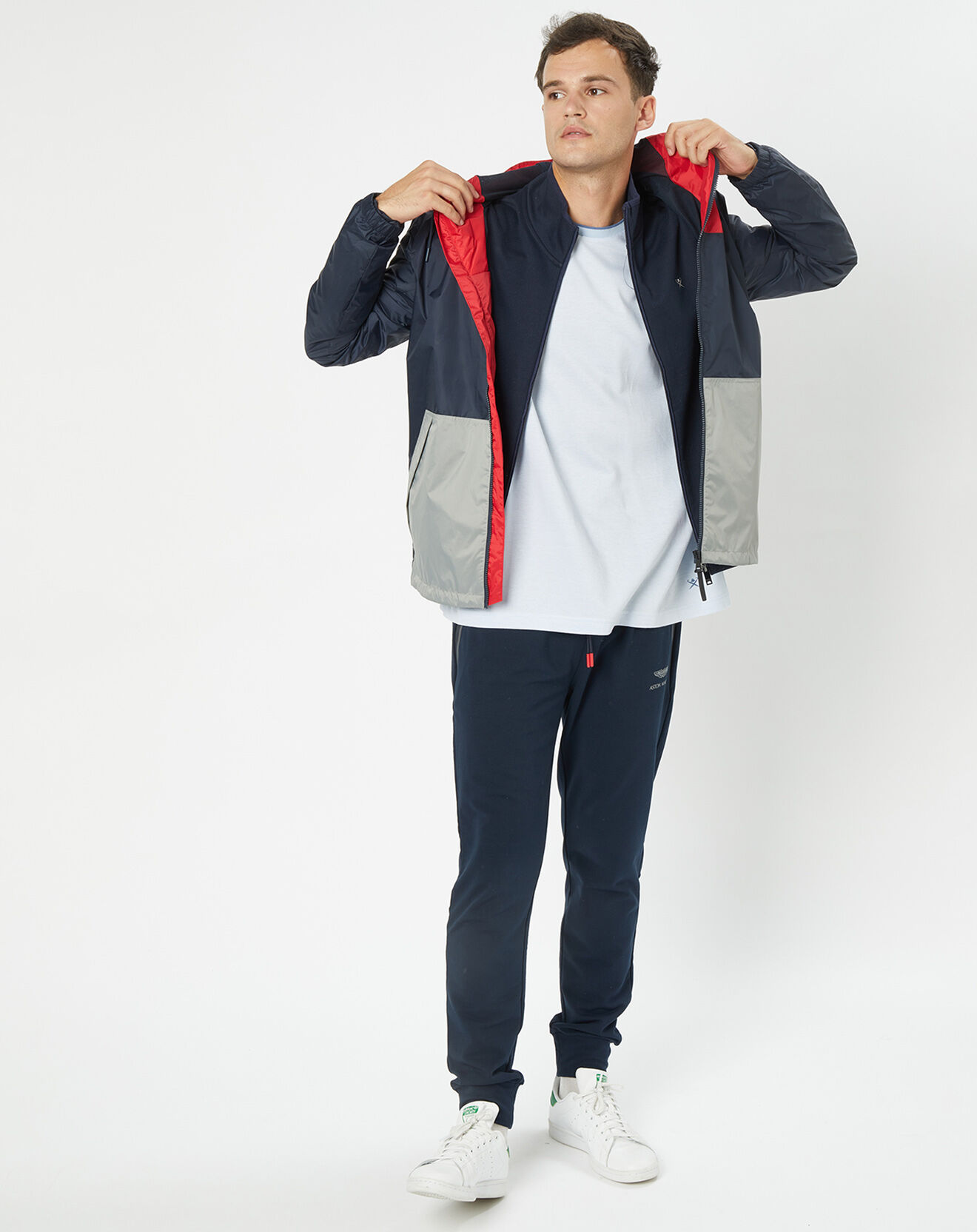 Hackett London Blouson Coupe-vent à capuche Aston Marting Racing multicolore