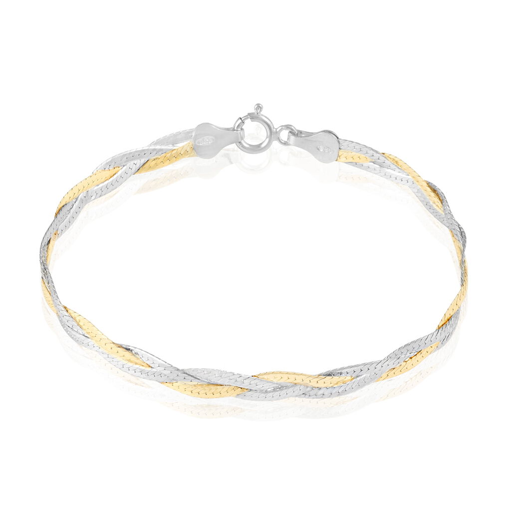 Bracelet Elae Argent Bicolore