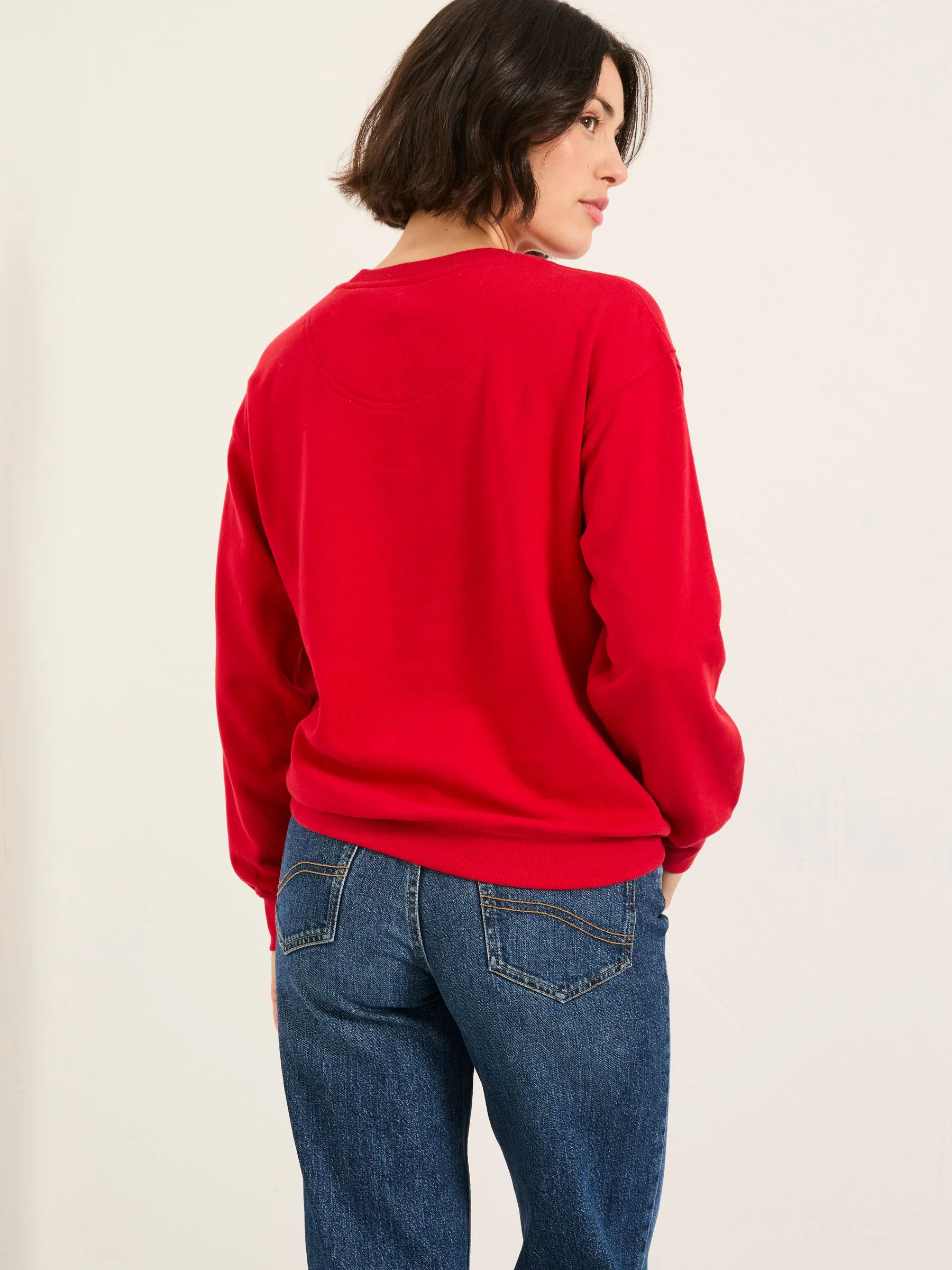 FatFace Festive Graphic Crew Sweatshirt