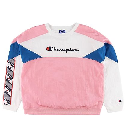Champion Fashion Sweatshirt - Pink/Hvid/Bl?