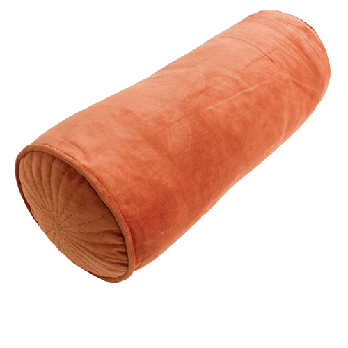 Kussen velours Bolster orangebrass