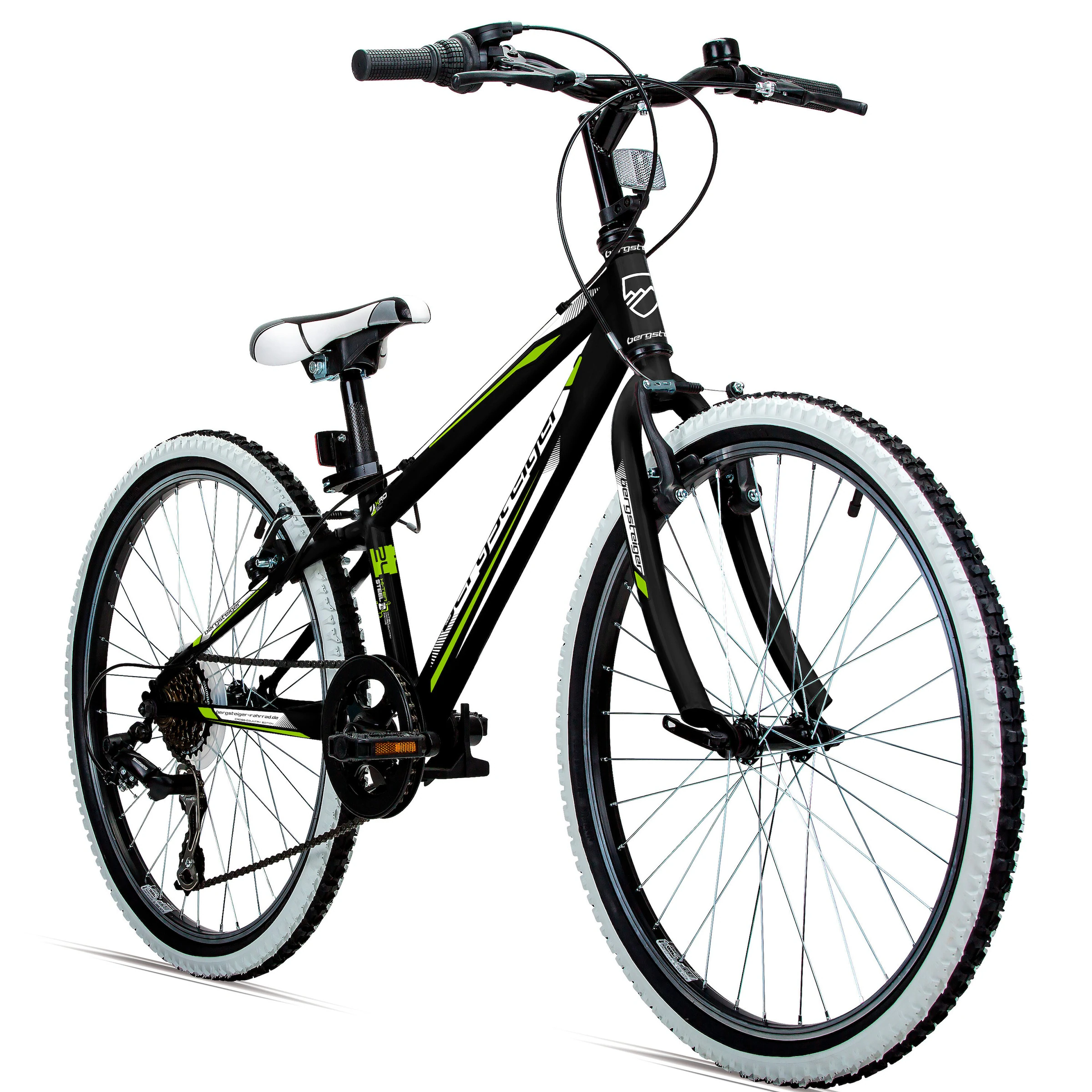 Bergsteiger Mountainbike Kansas 24 Zoll | deep black