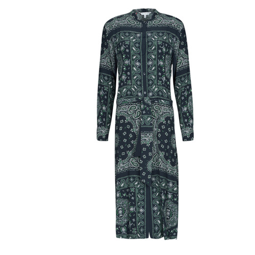 Tommy Hilfiger - BANDANA VIS MIDI SHIRT DRESS LS - Marine