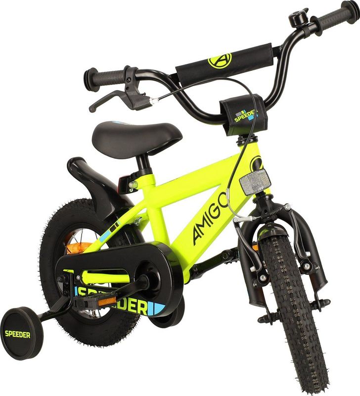 AMIGO - Speeder - Jongensfiets - Geel/Zwart - 14 Inch