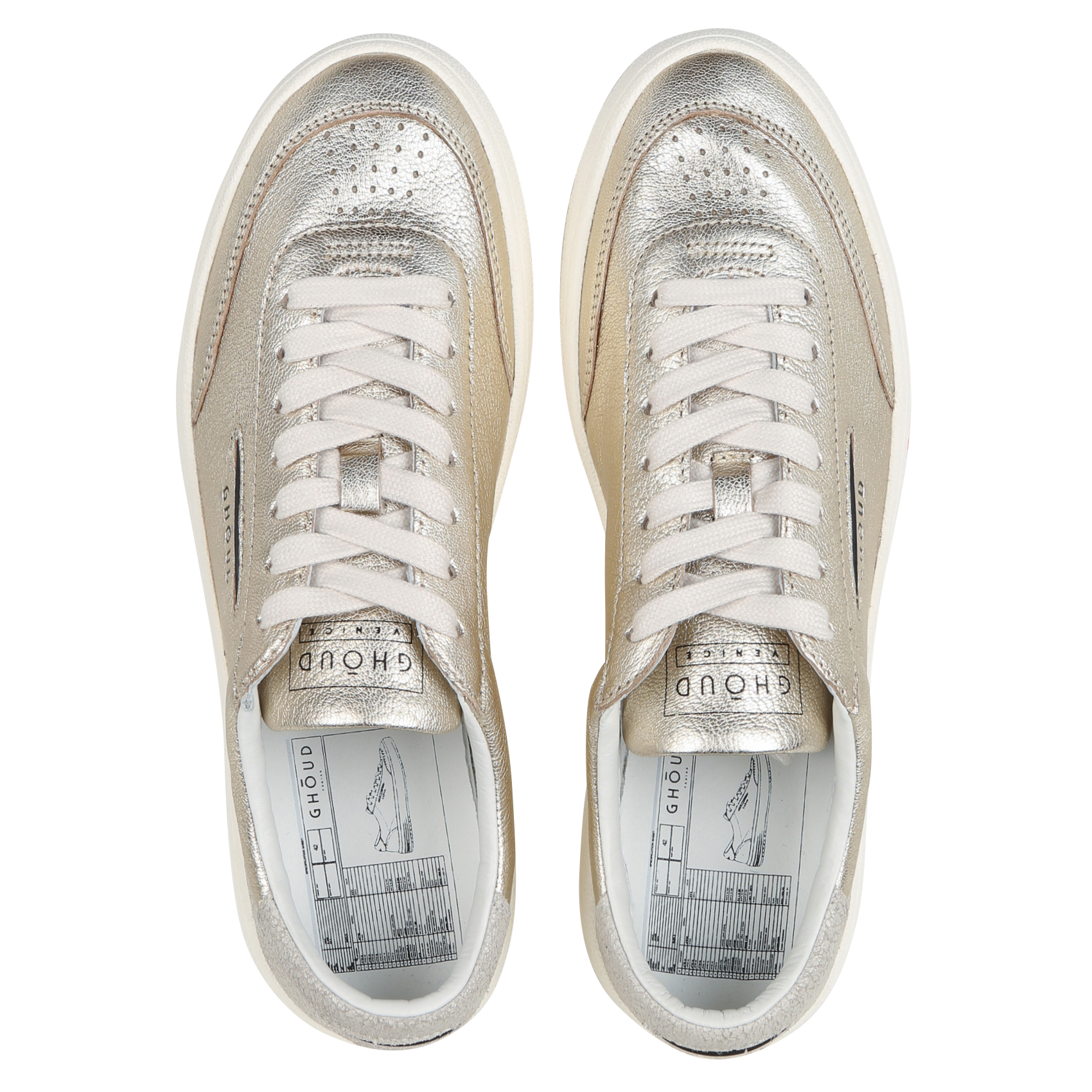 LIDO - Baskets basses en cuir | Doré