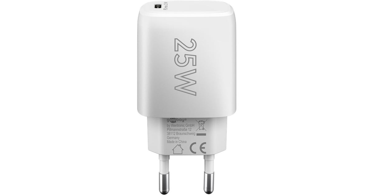 goobayUSB-C PD GaN snellader (25 W)  (Wit)