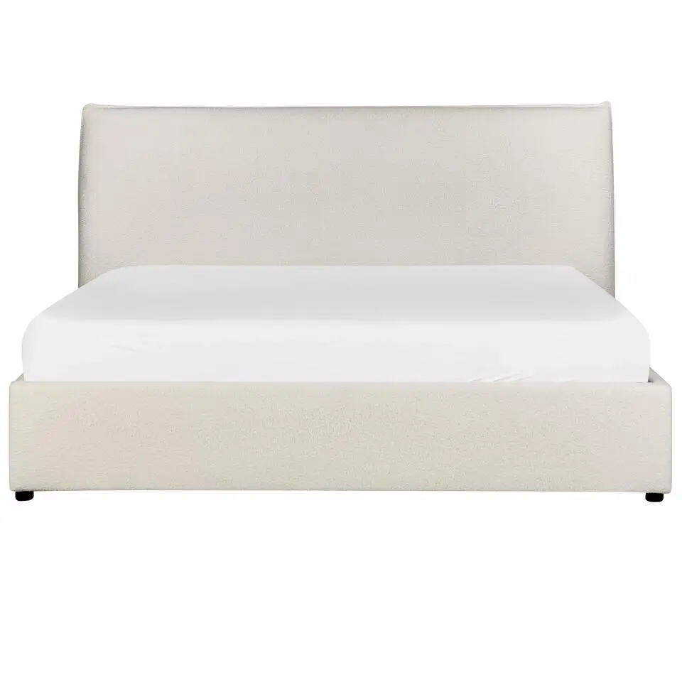 LAVAUR - Bed met opbergruimte - Off-white - 160 x 200 cm - Bouclé