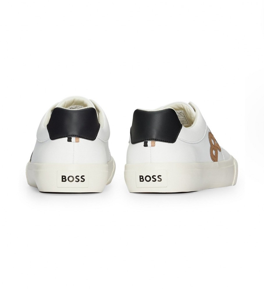 Tênis BOSS Aiden de couro branco