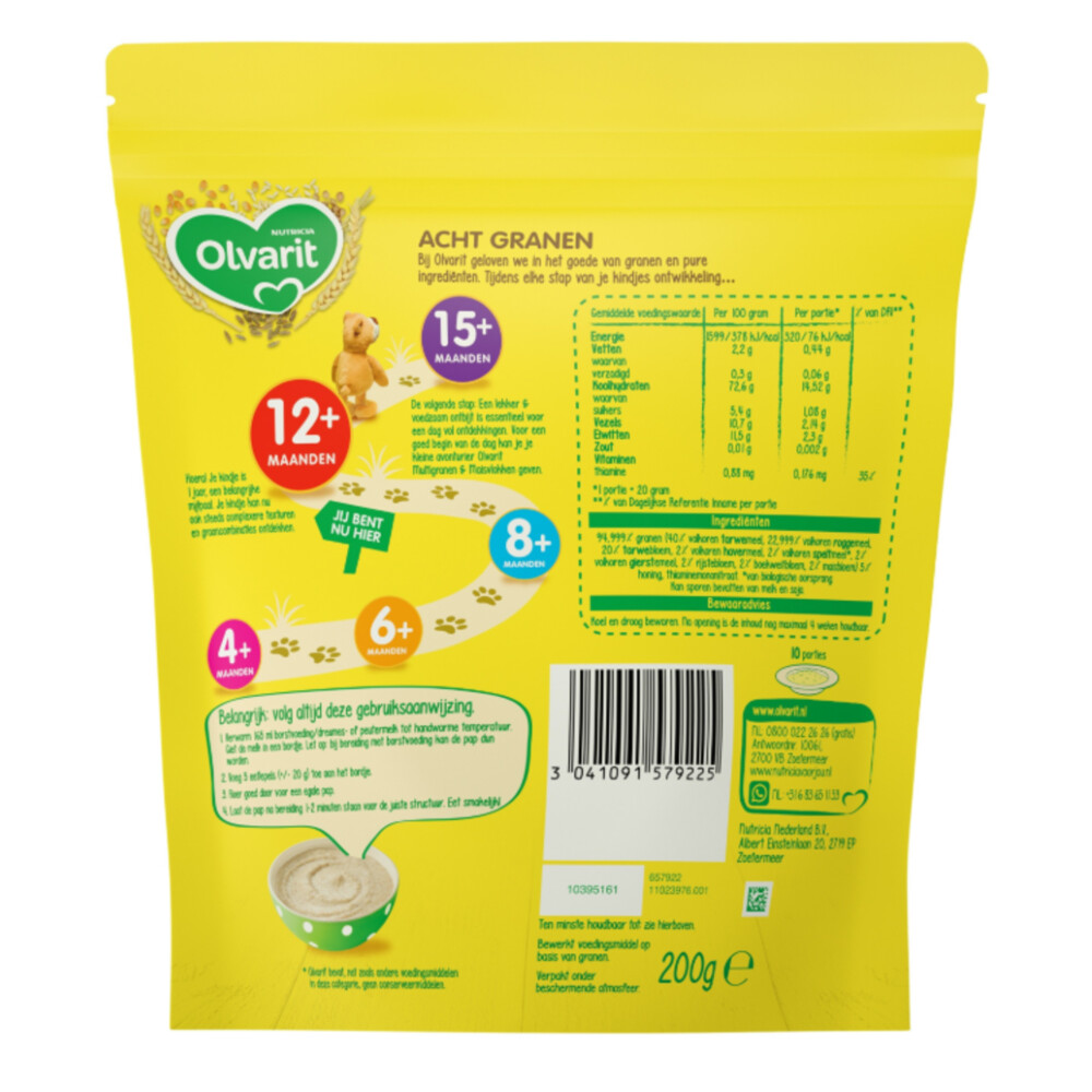 5x Olvarit Acht Granen 12+ Maanden200 gr