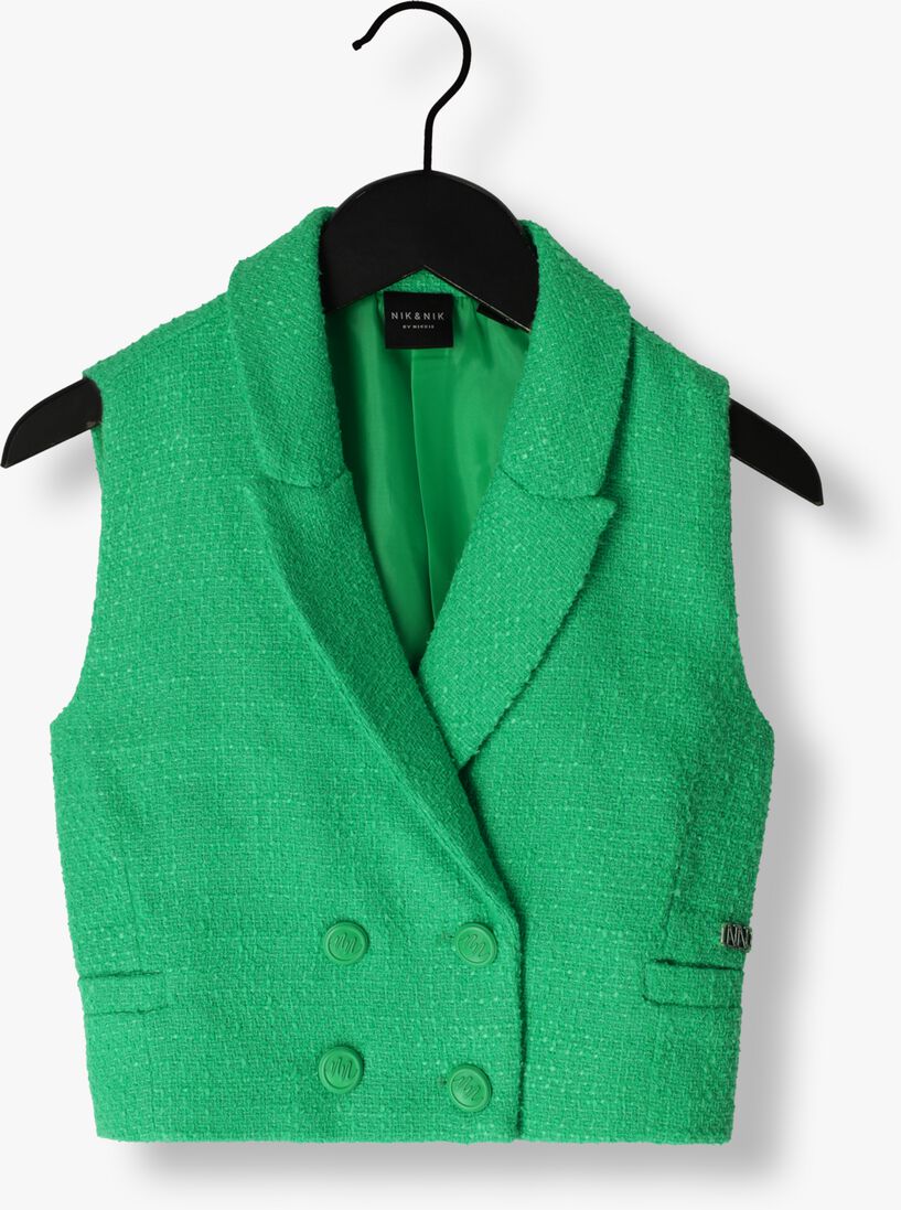 NIK & NIK groene nik & nik gilet sherry blazer